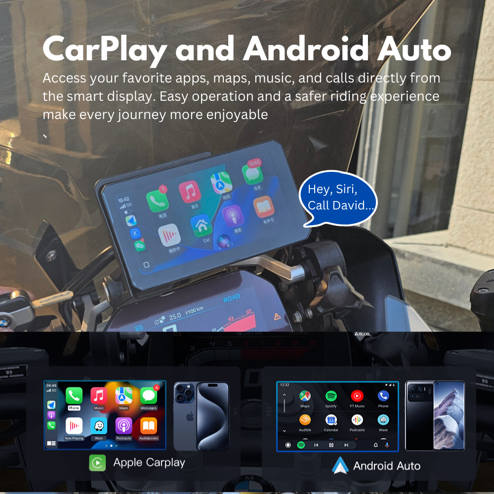 6-inch motorcycle carplay android auto