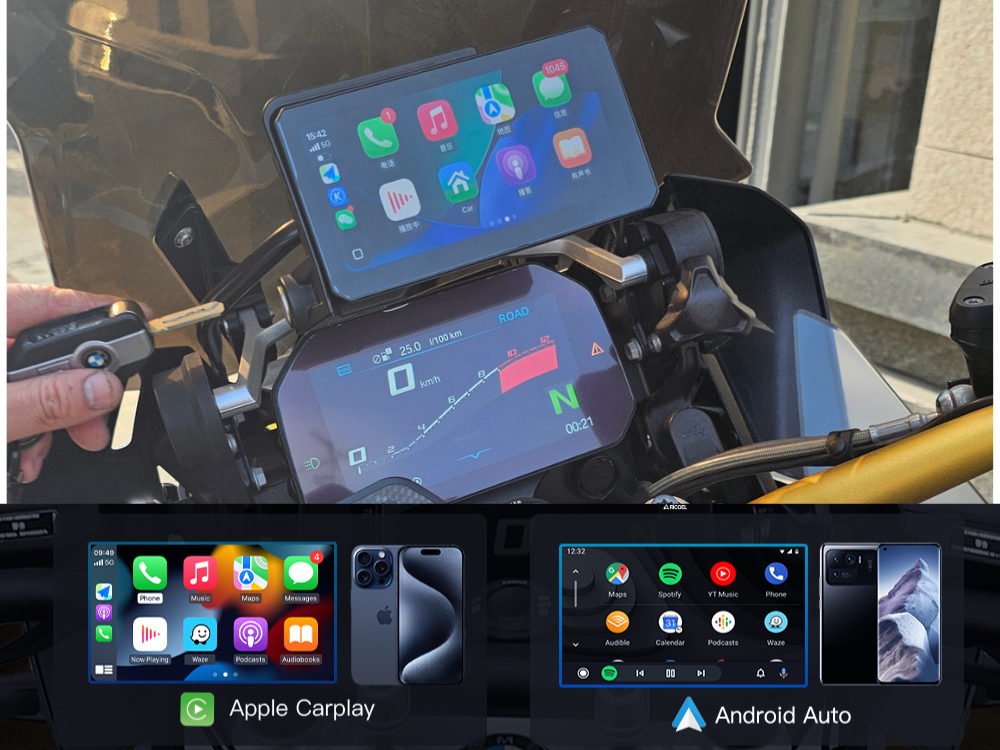 6-inch motorcycle carplay android auto